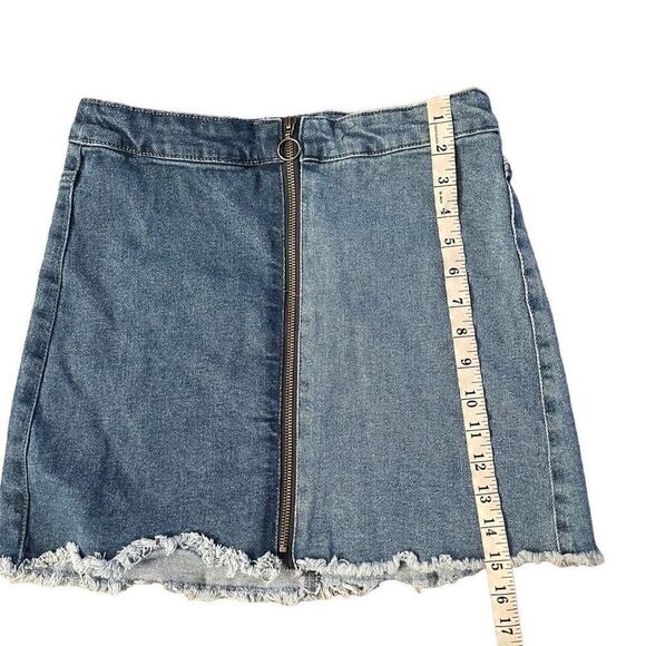 Wild Fable Two Tone Denim Jean Mini Skirt - Picture 4 of 5